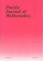 Pacific Journal of Math cover