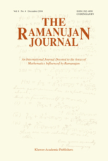 Ramanujan Journal cover